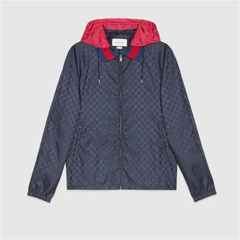 gucci gg jacquard nylon jacket